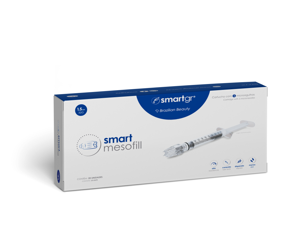 SMART MESOFILL 1,5 CARTUCHO 5 MICROAGULHAS 32G - Smart GR