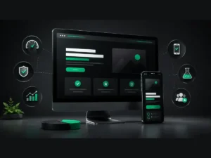 Elementos essenciais de uma landing page de alta conversão em desktop e dispositivo móvel