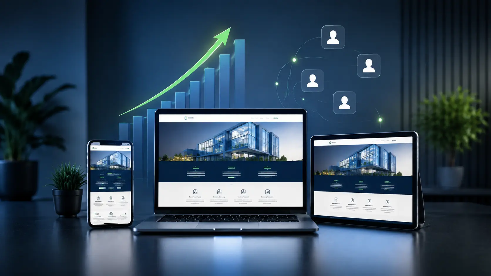 Site profissional responsivo gerando crescimento e novas oportunidades comerciais